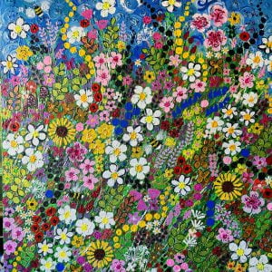 colourful flower painting