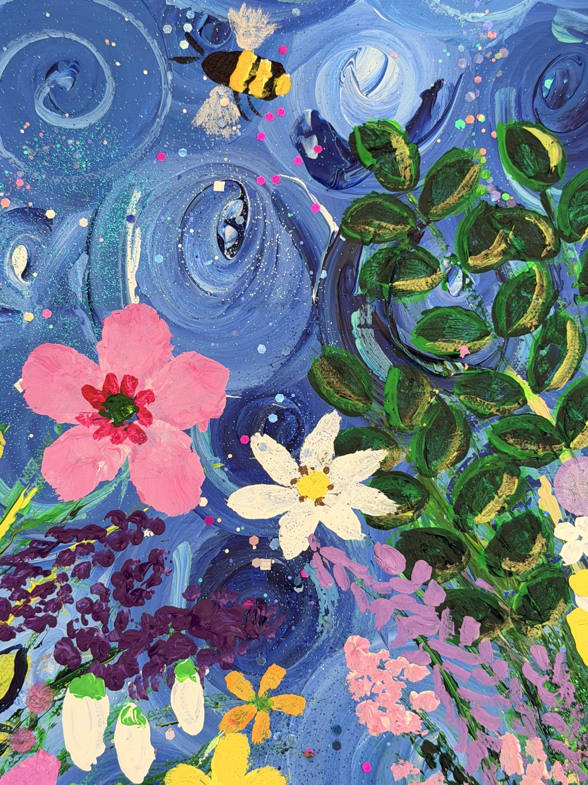 FLOWERS OF THE HEART an original flower painting - Image 6