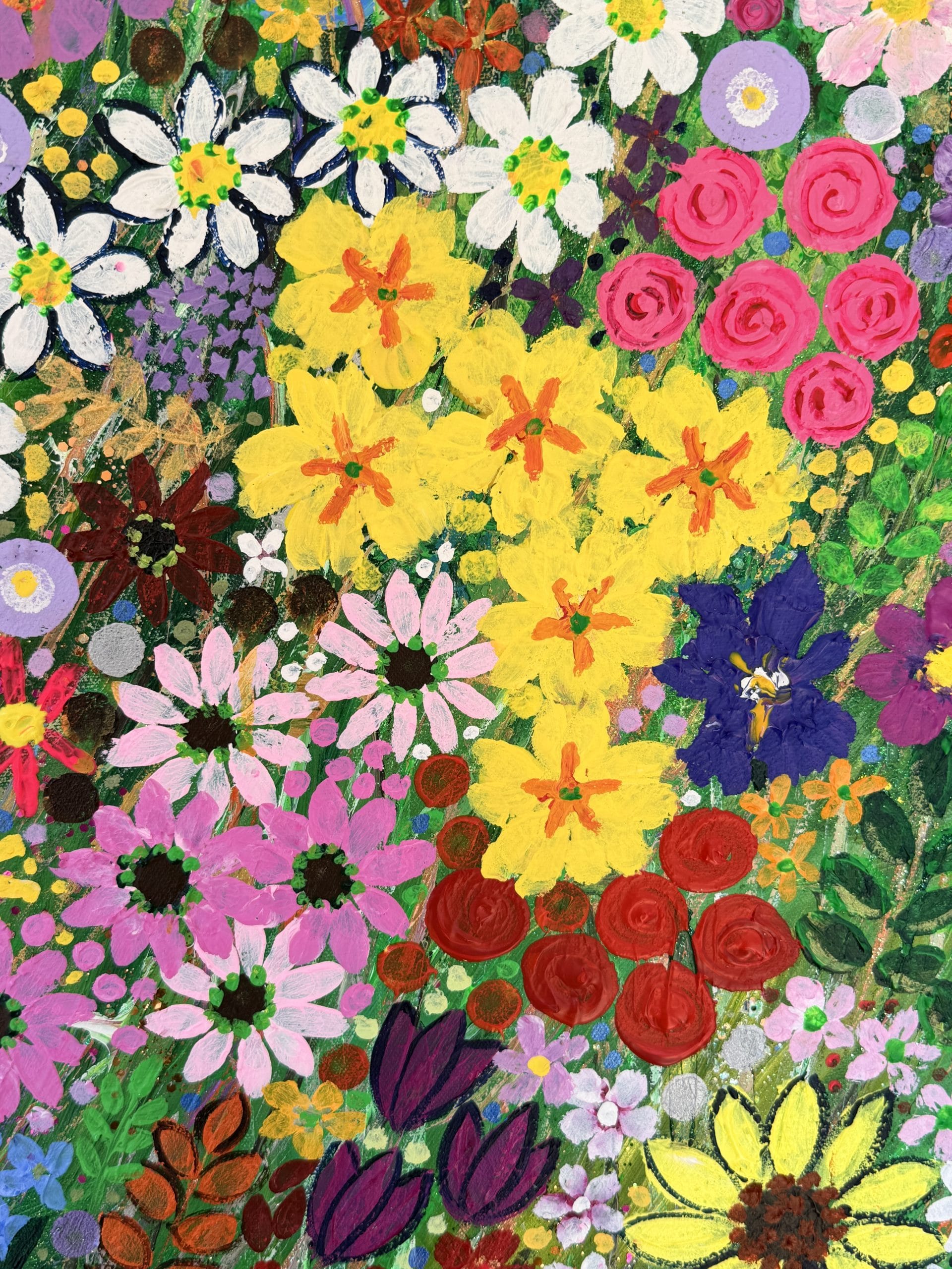 FLOWERS OF THE HEART an original flower painting - Image 5