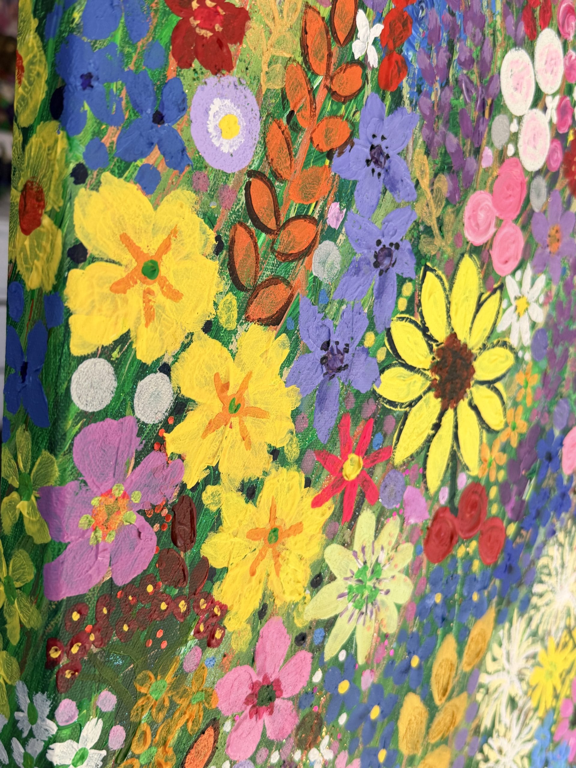 FLOWERS OF THE HEART an original flower painting - Image 4